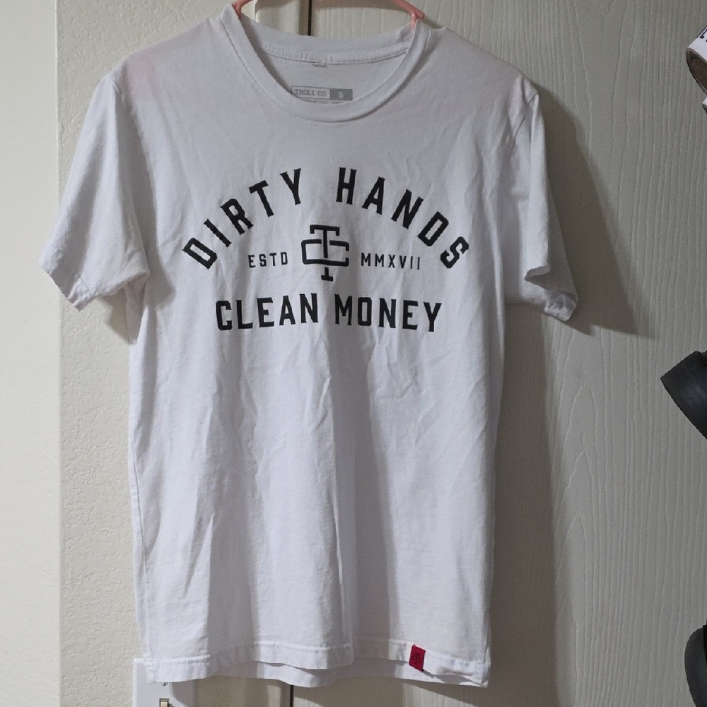 Trolls White Tee with Black Print